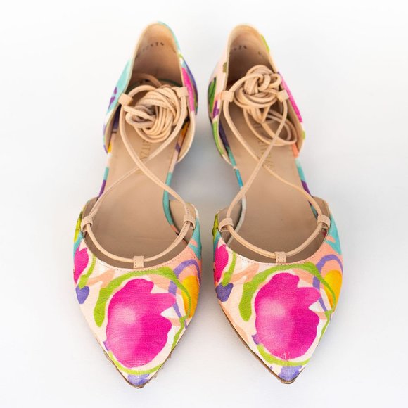 Stuart Weitzman Shoes - Stuart Weitzman Silk Flats- Size 8.5